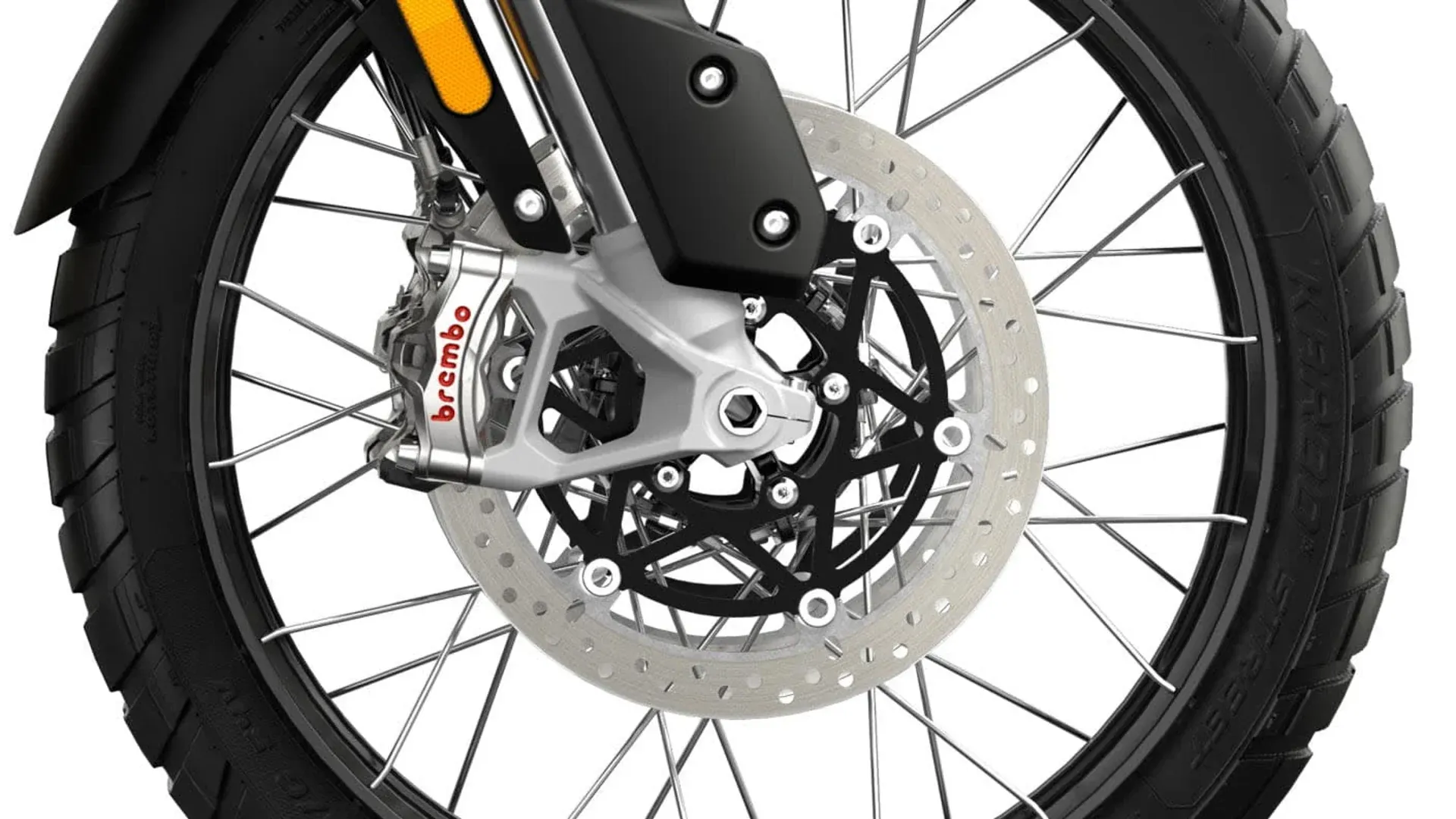 Przedni hamulec — zacisk Brembo M4.30 Stylema i tarcza 320 mm na kole 21"