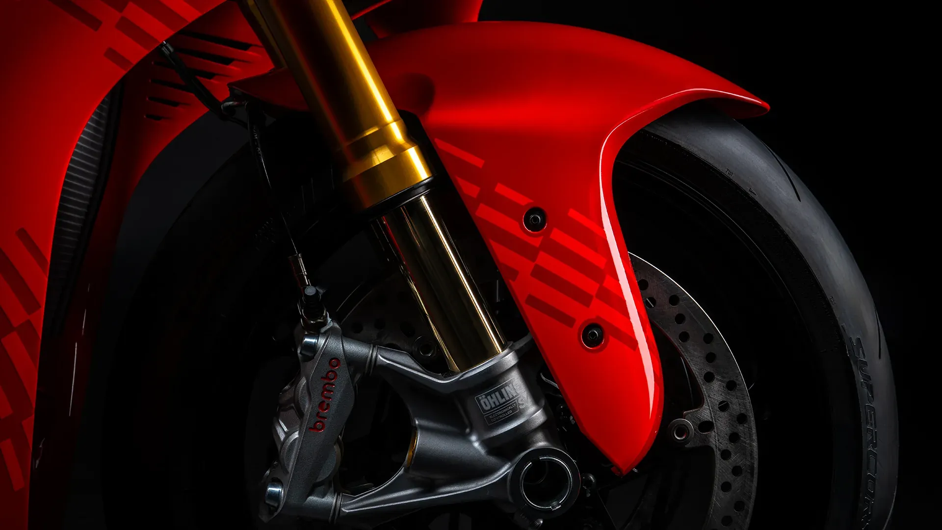 Widelec Öhlins NPX 25/30 i zaciski Brembo Hypure