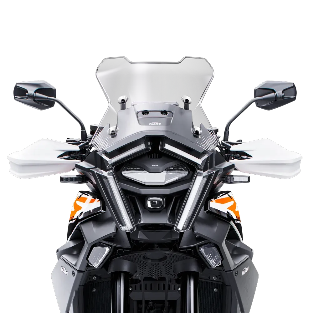 Przód motocykla z modułem radaru pod reflektorem