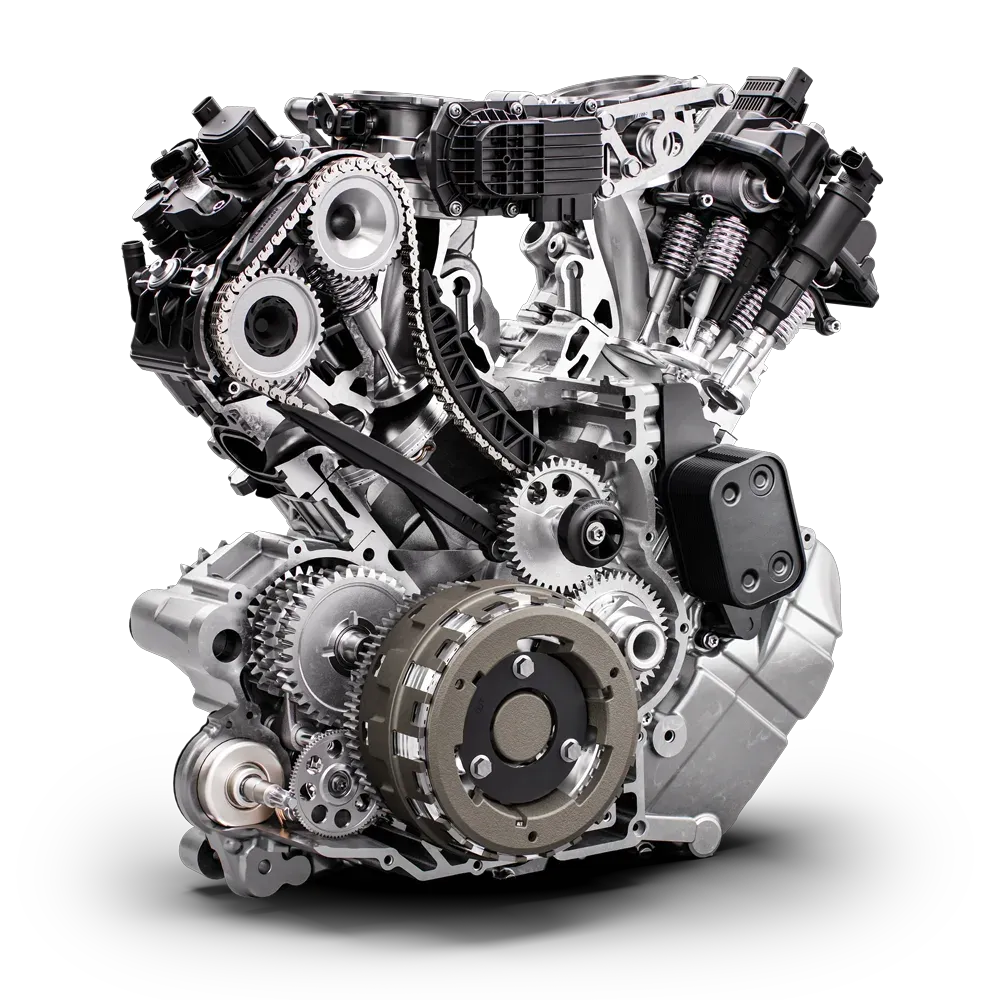 Przekrój silnika LC8 1350 cm³ z mechanizmem Camshift